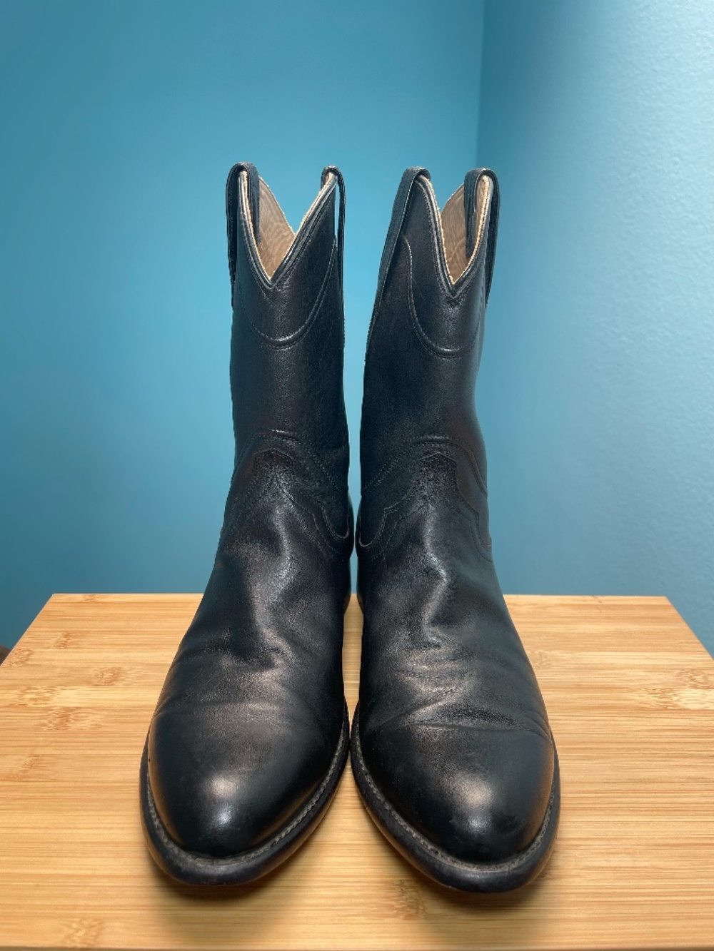 Tecovas "The Earl" Roper Cowboy Western Boots Sz 11D Black Leather 1002 EUC!